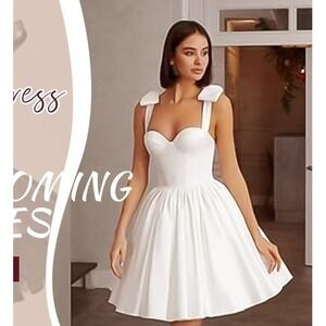 RYANTH Women Of The Shoulder Prom Event Sweetheart Dress Sleeveless Sz 6 White